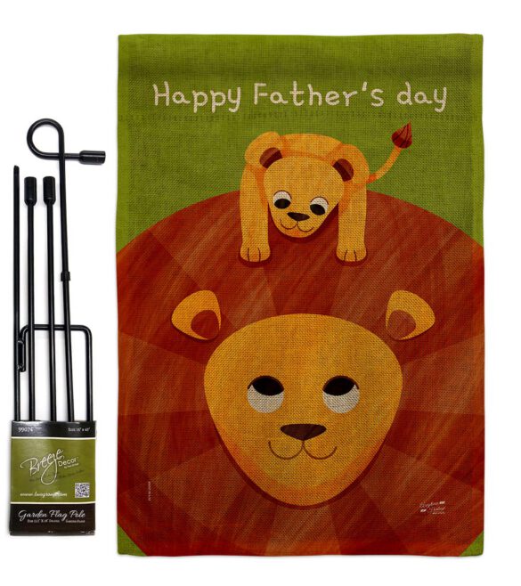 Father's Day Lion - Father's Day Summer Vertical Impressions Decorative Flags HG137570 Made In USA - Image 14