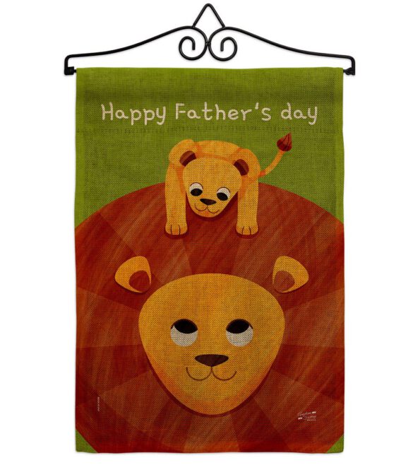 Father's Day Lion - Father's Day Summer Vertical Impressions Decorative Flags HG137570 Made In USA - Image 17