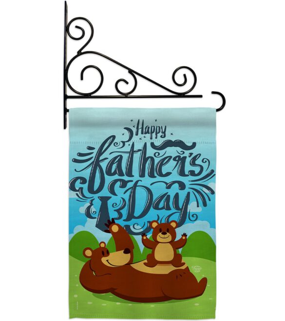 Beary Happy Father's Day - Father's Day Summer Vertical Impressions Decorative Flags HG192065 Made In USA - Image 11