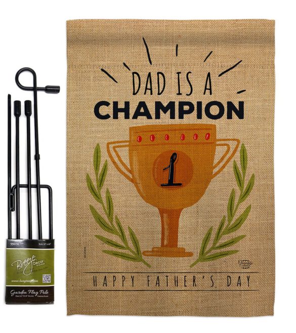 Dad Is Champion - Father's Day Summer Vertical Impressions Decorative Flags HG192389 Made In USA - Image 4