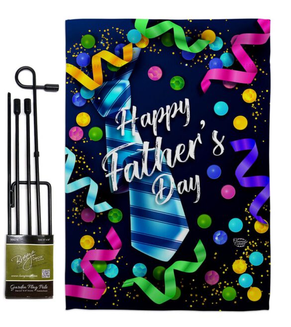Best Tie Father - Father's Day Summer Vertical Impressions Decorative Flags HG192569 Made In USA - Image 4