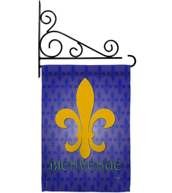 Bienvenue - Fleur De Lys Interests Vertical Impressions Decorative Flags HG118009 Made In USA - Image 11