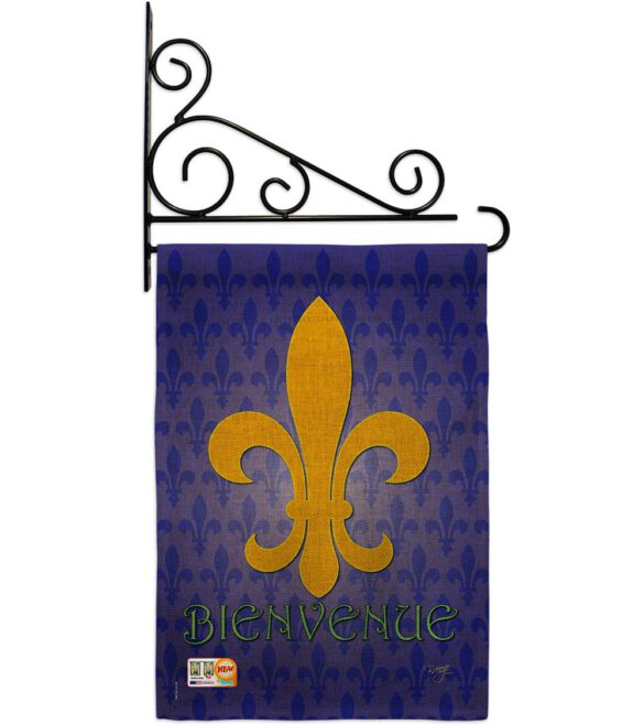 Bienvenue - Fleur De Lys Interests Vertical Impressions Decorative Flags HG118009 Made In USA - Image 12