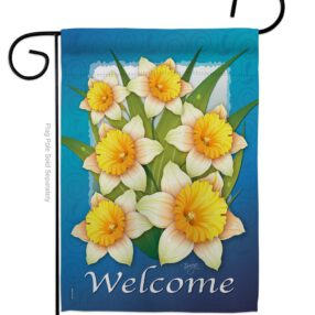 Daffodils - Floral Spring Vertical Impressions Decorative Flags HG104070 Made In USA