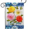 Dahlia Bouquet - Floral Spring Vertical Impressions Decorative Flags HG104107 Made In USA