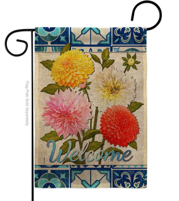 Dahlia Bouquet - Floral Spring Vertical Impressions Decorative Flags HG104107 Made In USA - Image 11