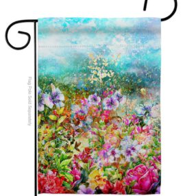 Blossom Garden - Floral Spring Vertical Impressions Decorative Flags HG104132 Made In USA