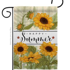Happy Sunflowers - Floral Spring Vertical Impressions Decorative Flags HG137442 Made In USA