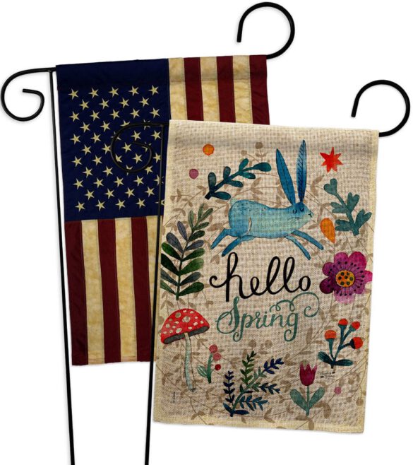 Hello Spring - Floral Garden Friends Vertical Impressions Decorative Flags HG130334 Made In USA - Image 28