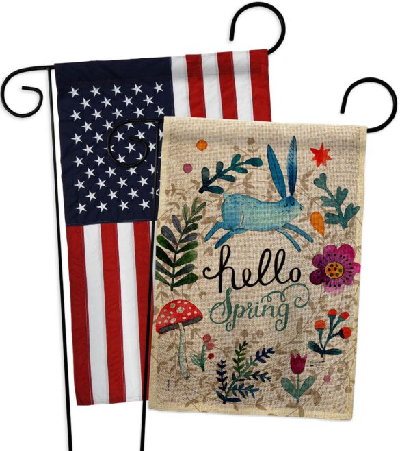 Hello Spring - Floral Garden Friends Vertical Impressions Decorative Flags HG130334 Made In USA - Image 30