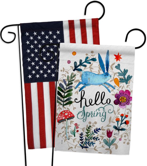 Hello Spring - Floral Garden Friends Vertical Impressions Decorative Flags HG130334 Made In USA - Image 9