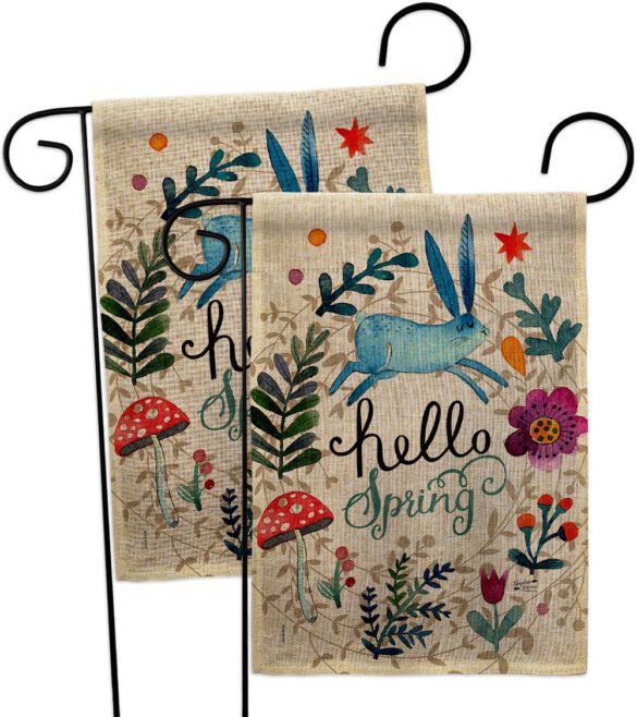 Hello Spring - Floral Garden Friends Vertical Impressions Decorative Flags HG130334 Made In USA - Image 32