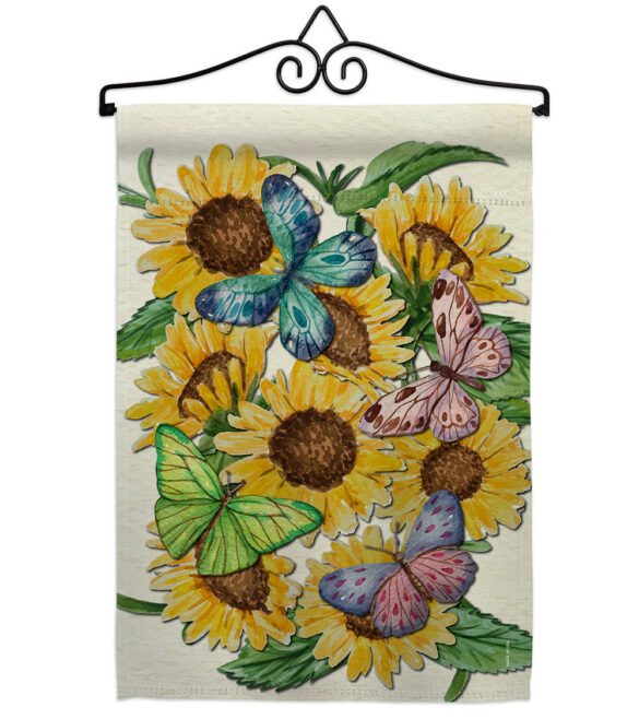 Butterflies On Sunflower - Floral Spring Vertical Impressions Decorative Flags HG104093 Made In USA - Image 7