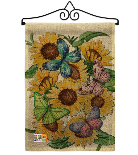 Butterflies On Sunflower - Floral Spring Vertical Impressions Decorative Flags HG104093 Made In USA - Image 10