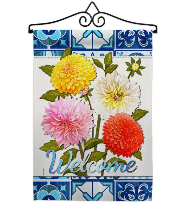 Dahlia Bouquet - Floral Spring Vertical Impressions Decorative Flags HG104107 Made In USA - Image 7