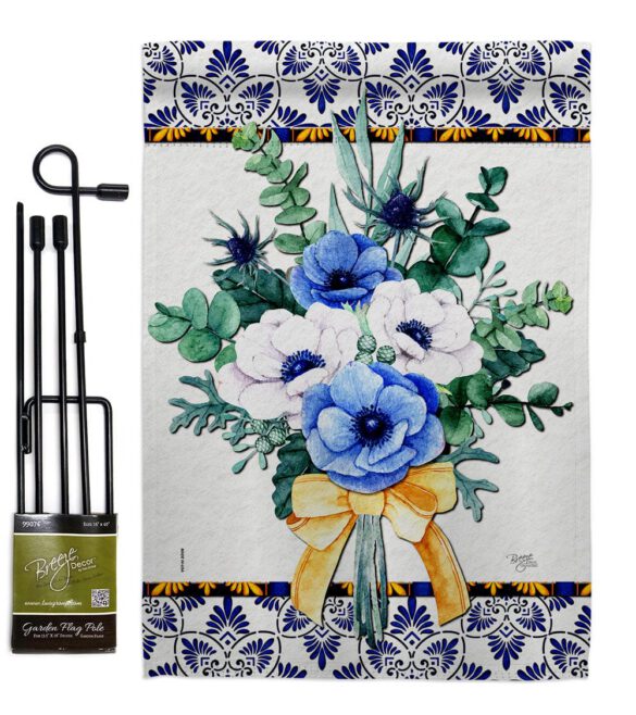 Baby Blue Bouquet - Floral Spring Vertical Impressions Decorative Flags HG104116 Made In USA - Image 5