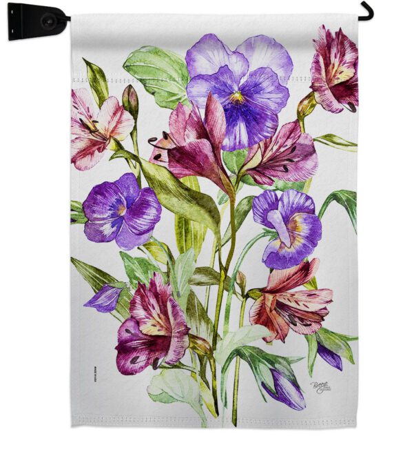Alpine Violet Bouquet - Floral Garden Friends Vertical Impressions Decorative Flags HG104151 Made In USA - Image 10