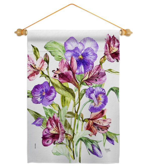 Alpine Violet Bouquet - Floral Garden Friends Vertical Impressions Decorative Flags HG104151 Made In USA - Image 11