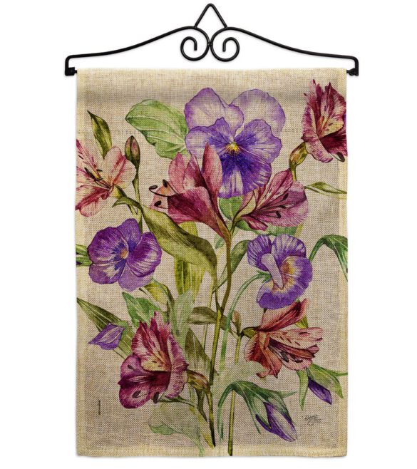 Alpine Violet Bouquet - Floral Garden Friends Vertical Impressions Decorative Flags HG104151 Made In USA - Image 20