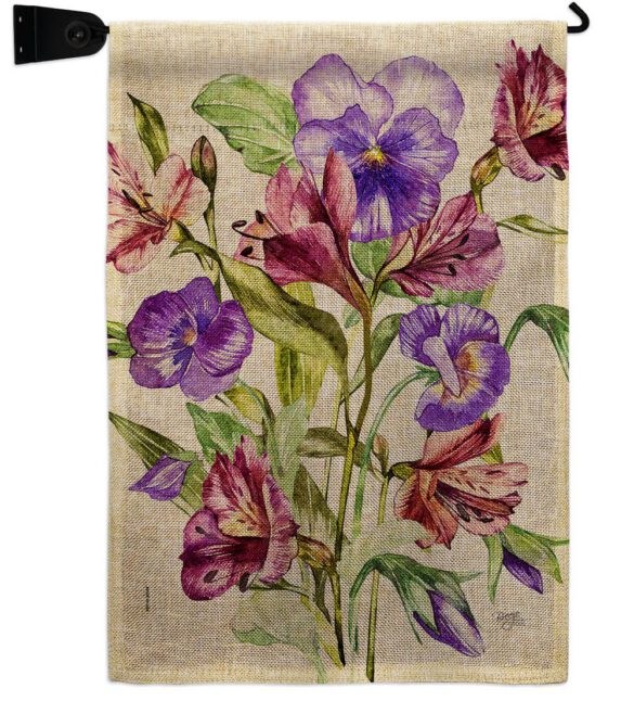 Alpine Violet Bouquet - Floral Garden Friends Vertical Impressions Decorative Flags HG104151 Made In USA - Image 22