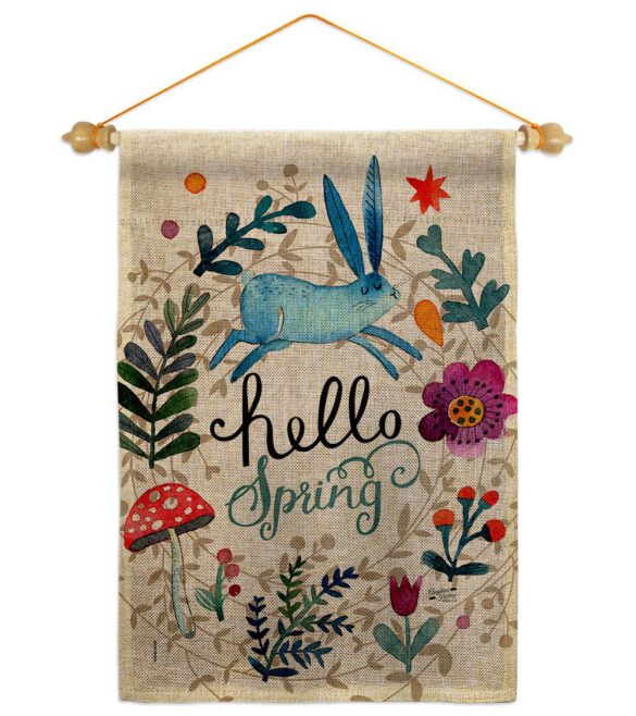 Hello Spring - Floral Garden Friends Vertical Impressions Decorative Flags HG130334 Made In USA - Image 40