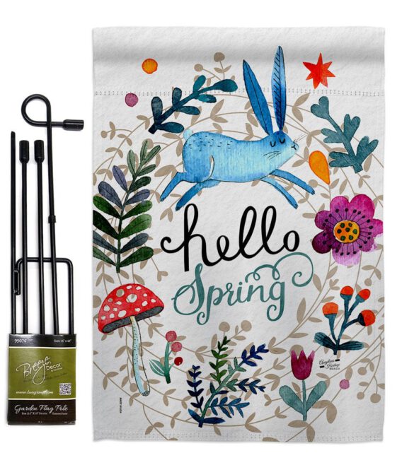 Hello Spring - Floral Garden Friends Vertical Impressions Decorative Flags HG130334 Made In USA - Image 4