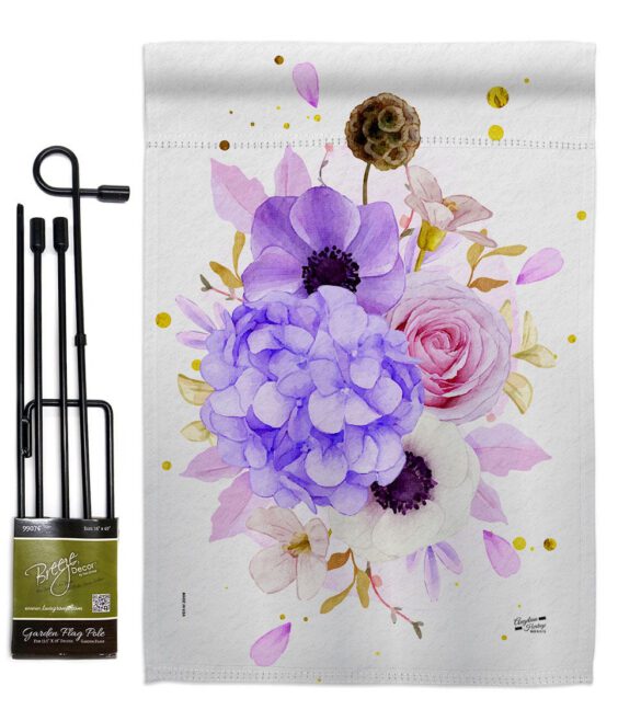 Flower Arrangment - Floral Spring Vertical Impressions Decorative Flags HG137605 Made In USA - Image 4