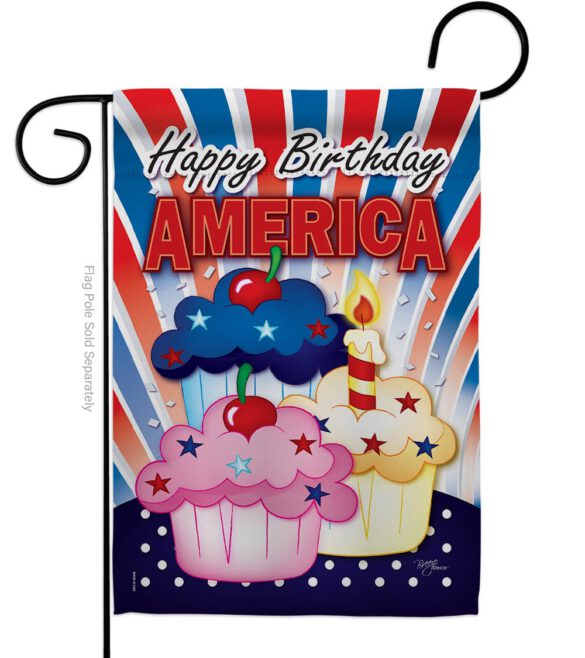 American Cupcake - Fourth of July Americana Vertical Impressions Decorative Flags HG111052 Imported - Image 2