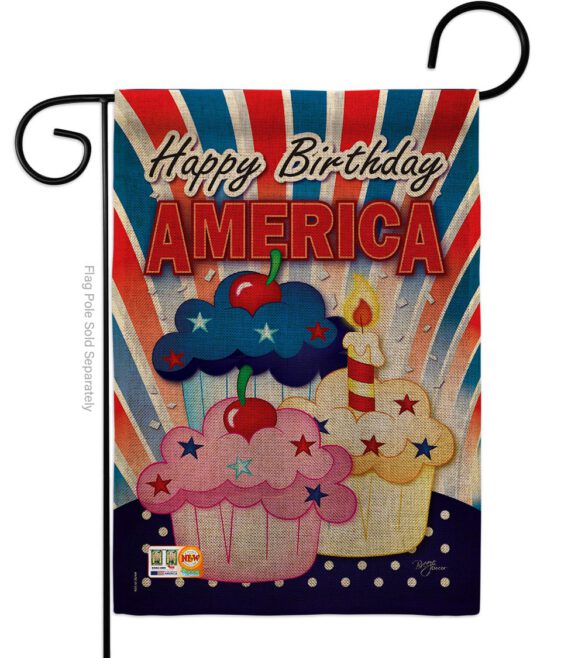 American Cupcake - Fourth of July Americana Vertical Impressions Decorative Flags HG111052 Imported - Image 15