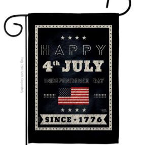 Happy 4th July - Fourth of July Americana Vertical Impressions Decorative Flags HG111095 Made In USA