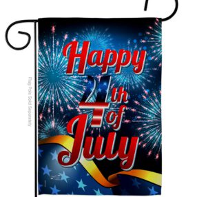 Happy 4th of July - Fourth of July Americana Vertical Impressions Decorative Flags HG137022 Made In USA