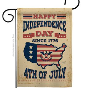 Happy Independence Day - Fourth of July Americana Vertical Impressions Decorative Flags HG137261 Made In USA