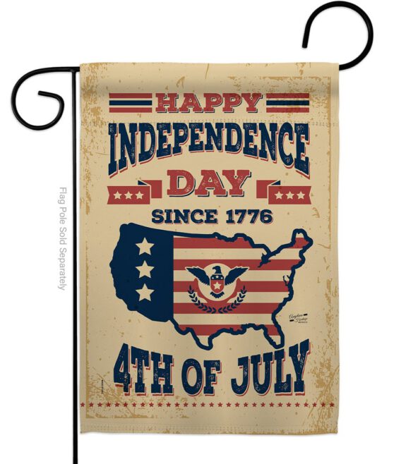 Happy Independence Day - Fourth of July Americana Vertical Impressions Decorative Flags HG137261 Made In USA