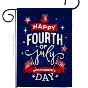 Fourth of July - Fourth of July Americana Vertical Impressions Decorative Flags HG170048 Made In USA