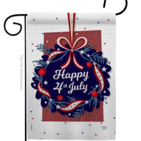 Happy 4th of July - Fourth of July Americana Vertical Impressions Decorative Flags HG192055 Made In USA