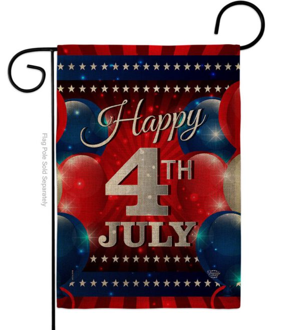 4th July Balloon - Fourth of July Americana Vertical Impressions Decorative Flags HG192398 Made In USA - Image 12