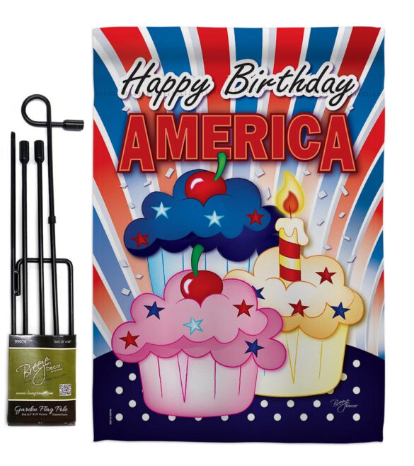 American Cupcake - Fourth of July Americana Vertical Impressions Decorative Flags HG111052 Imported - Image 5