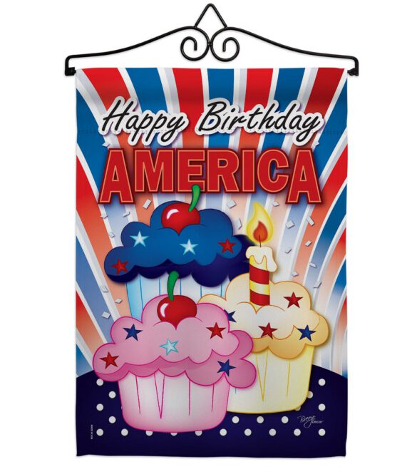 American Cupcake - Fourth of July Americana Vertical Impressions Decorative Flags HG111052 Imported - Image 8