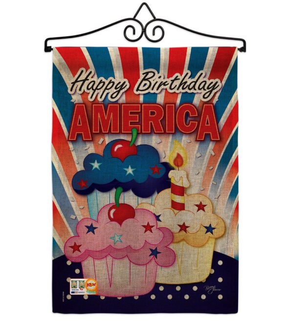 American Cupcake - Fourth of July Americana Vertical Impressions Decorative Flags HG111052 Imported - Image 10