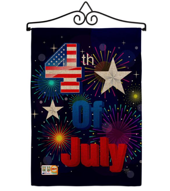 Fireworks July 4th - Fourth of July Americana Vertical Impressions Decorative Flags HG111089 Made In USA - Image 10