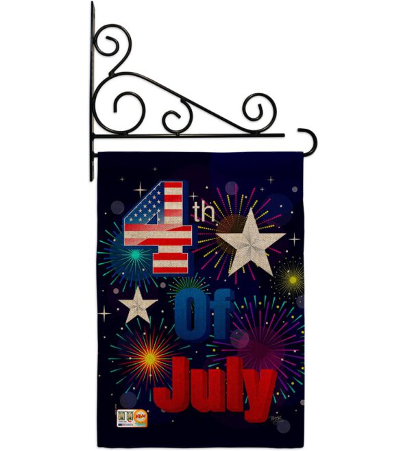 Fireworks July 4th - Fourth of July Americana Vertical Impressions Decorative Flags HG111089 Made In USA - Image 12