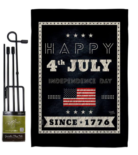 Happy 4th July - Fourth of July Americana Vertical Impressions Decorative Flags HG111095 Made In USA - Image 4