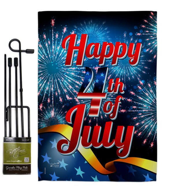 Happy 4th of July - Fourth of July Americana Vertical Impressions Decorative Flags HG137022 Made In USA - Image 5