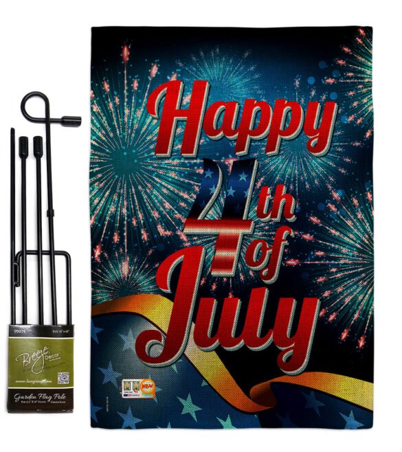 Happy 4th of July - Fourth of July Americana Vertical Impressions Decorative Flags HG137022 Made In USA - Image 9