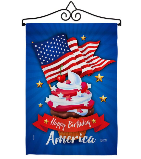 Happy Birthday America - Fourth of July Americana Vertical Impressions Decorative Flags HG137073 Made In USA - Image 8