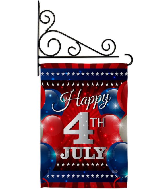4th July Balloon - Fourth of July Americana Vertical Impressions Decorative Flags HG192398 Made In USA - Image 9