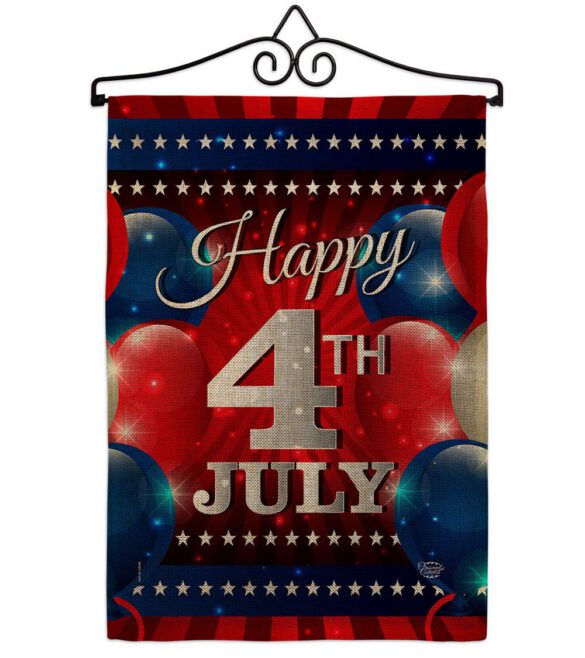 4th July Balloon - Fourth of July Americana Vertical Impressions Decorative Flags HG192398 Made In USA - Image 18
