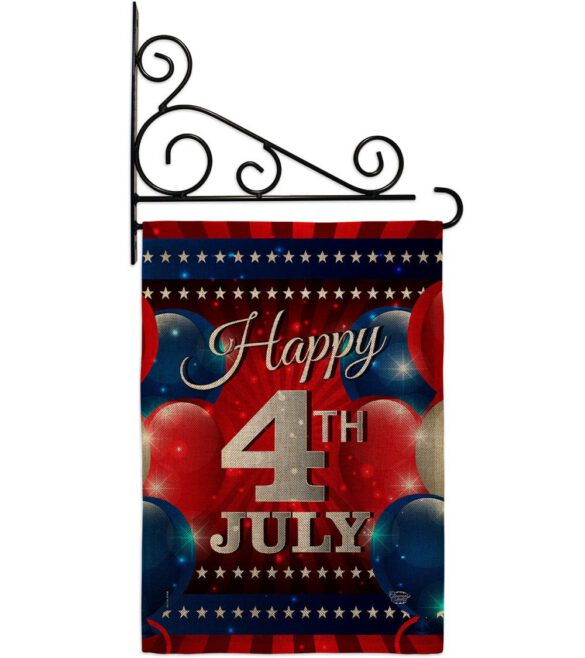 4th July Balloon - Fourth of July Americana Vertical Impressions Decorative Flags HG192398 Made In USA - Image 19