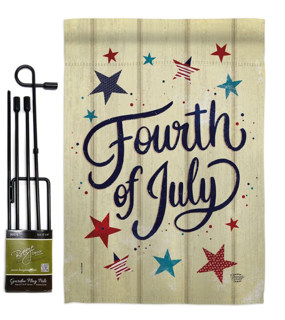 Fourth Of July Stars - Fourth of July Americana Vertical Impressions Decorative Flags HG192626 Made In USA - Image 4