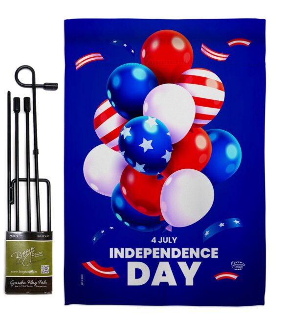 Ballons of Independence - Fourth of July Americana Vertical Impressions Decorative Flags HG192640 Made In USA - Image 5